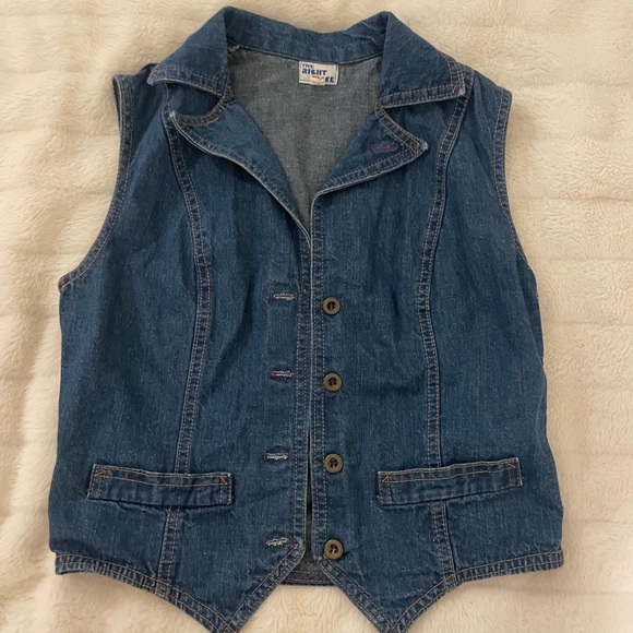 Vintage denim waist coat - Picture 1 of 4